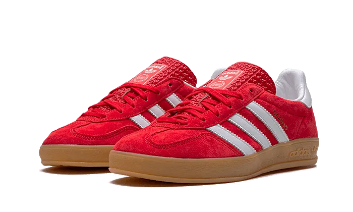 Gazelle Indoor Scarlet Cloud White Patent Shine Wood Path