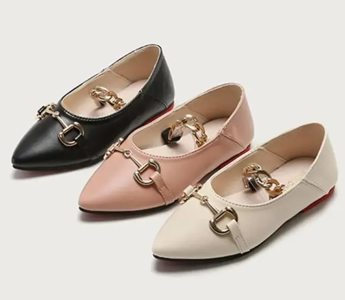 Girls Mary Jane Shoes Soft Sole Leather Flat Shoes Spring Kids
