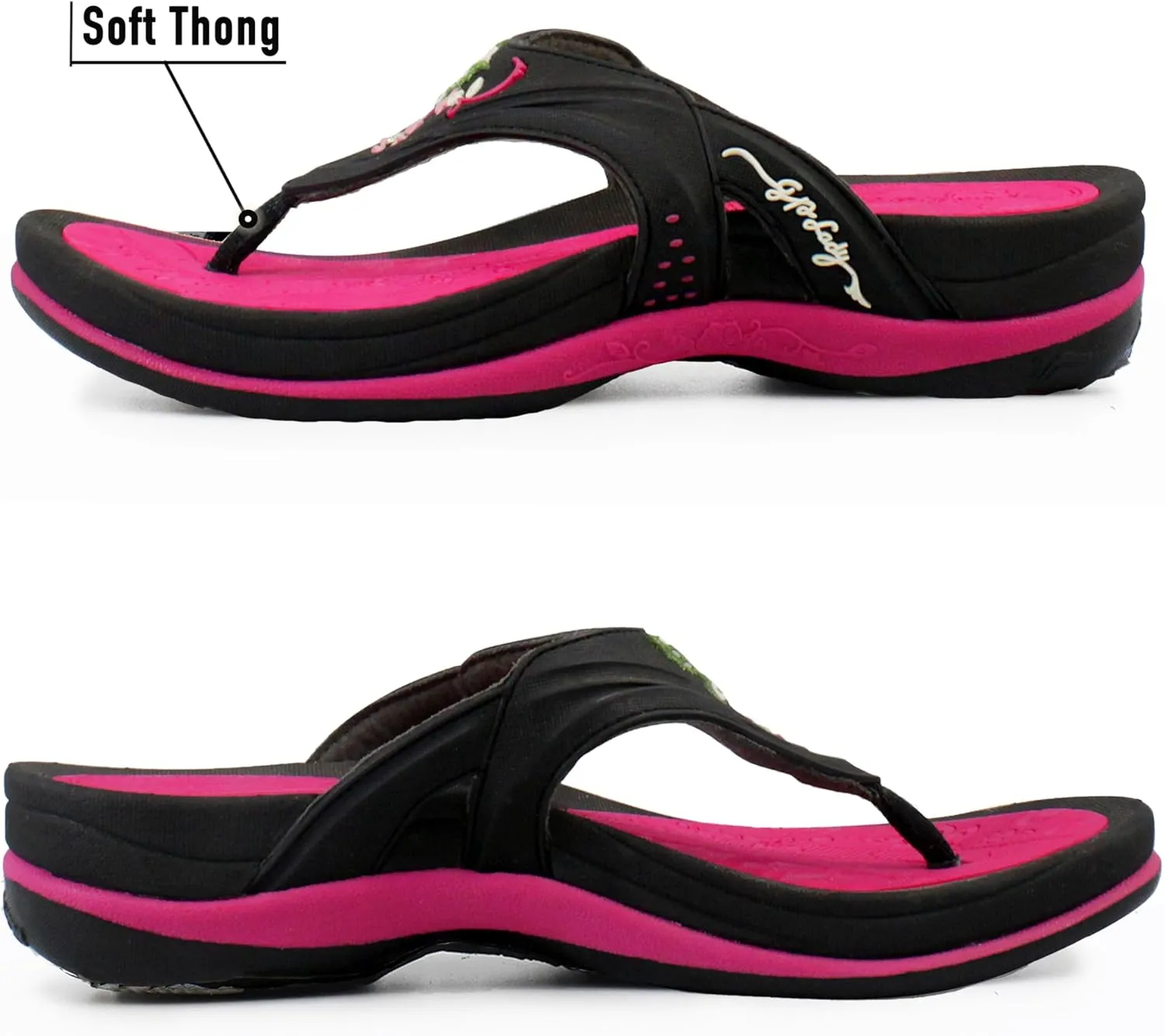 Gold Pigeon Shoes SIGNATURE Comfort Ergonomic Walking Flip Flops for Women