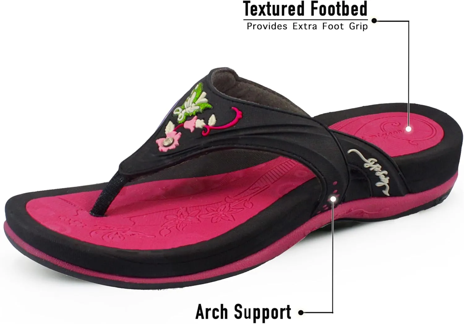 Gold Pigeon Shoes SIGNATURE Comfort Ergonomic Walking Flip Flops for Women