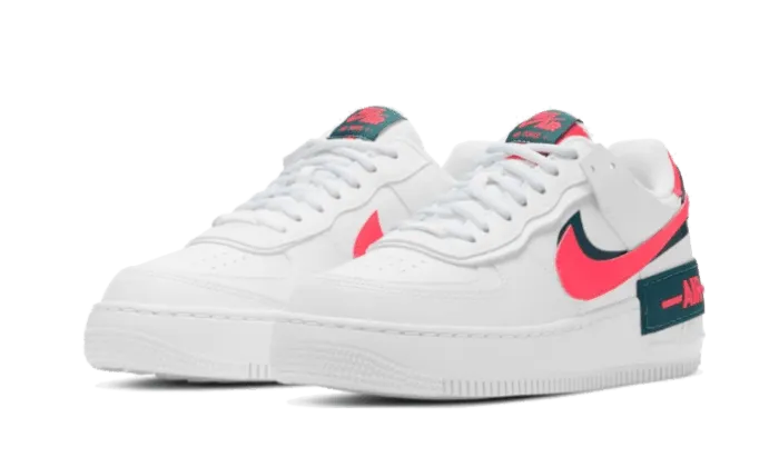 Chic Footwear Day Glow Air Force 1 Shadow White Dark Teal Solar Red