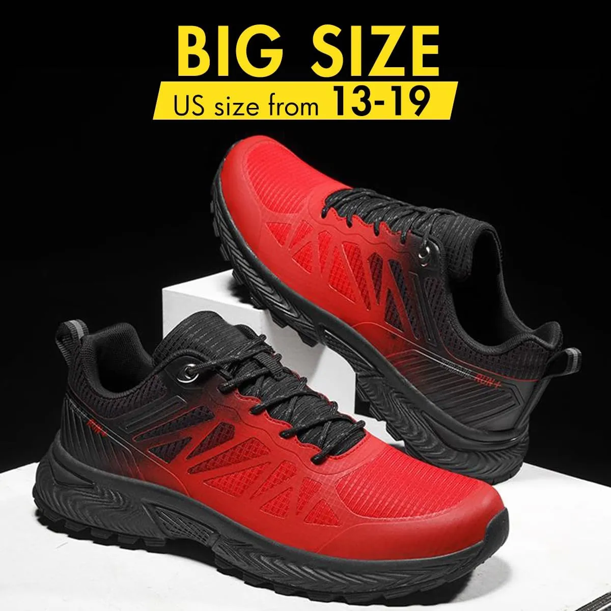 Hawkwell Men's Plus Size Outdoor Trail Running Shoes US Size 13 14 15 16 17 18 19
