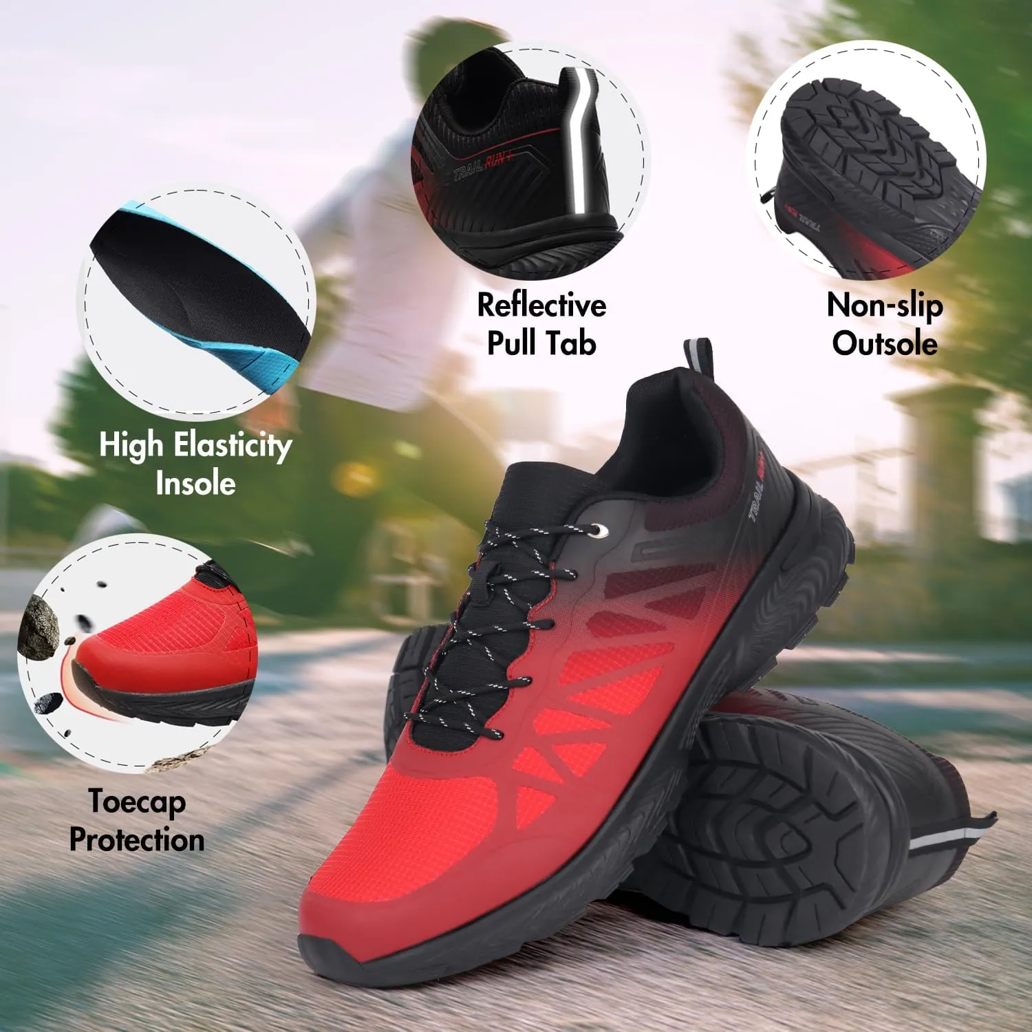 Hawkwell Men's Plus Size Outdoor Trail Running Shoes US Size 13 14 15 16 17 18 19