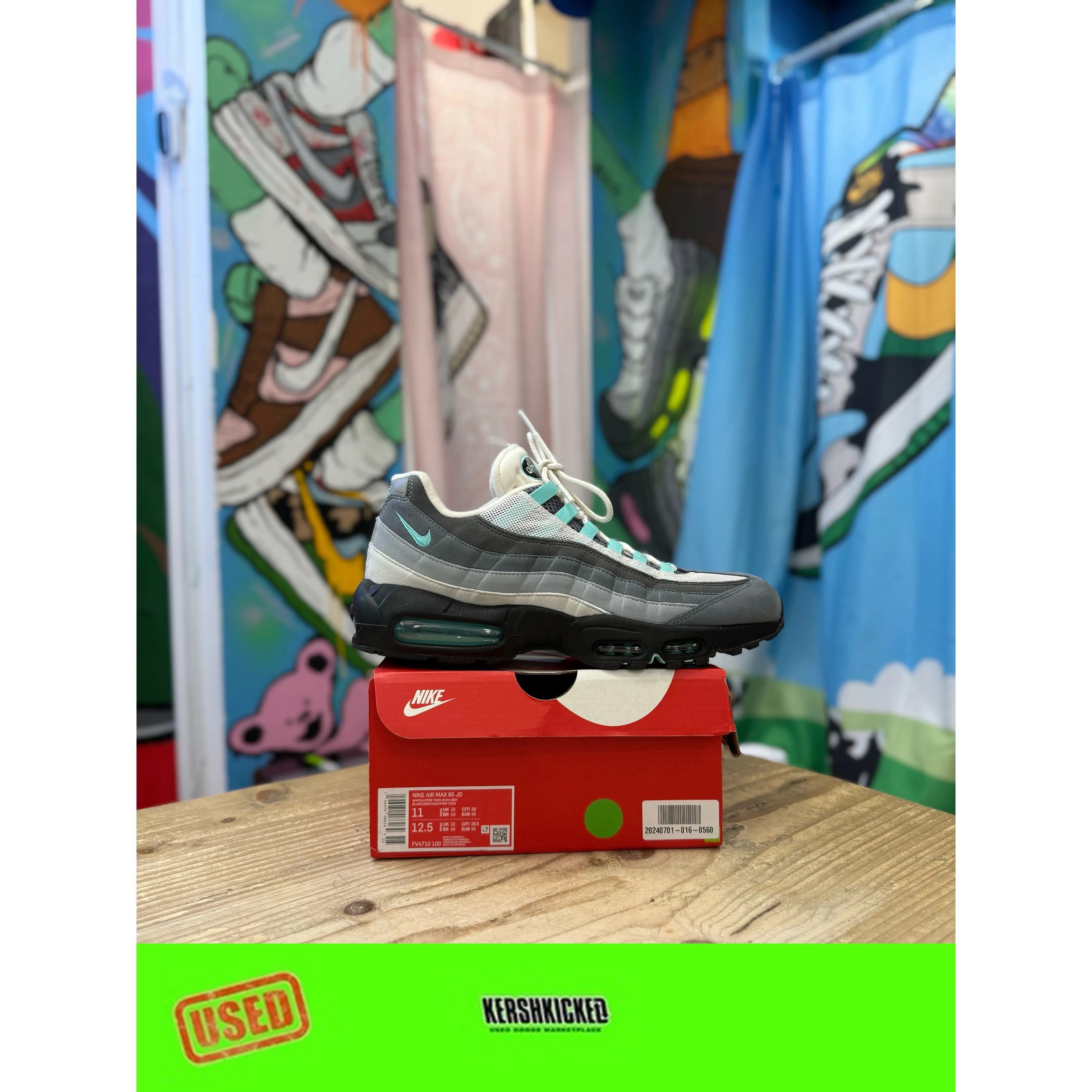 Mid Foot Harness Nike Air Max 95 Hyper Turquoise UK10