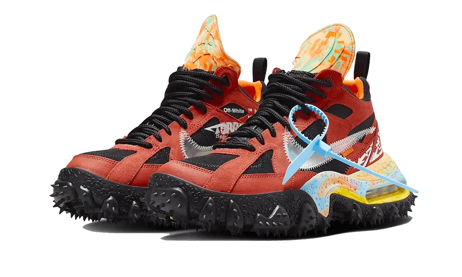 Pronation control amateur running footwear Air Terra Forma Off-White Mantra Orange