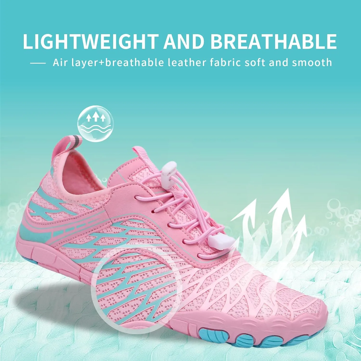 Hike Barefoot Shoes for Women Men, New Barefoot Footwear, Non-Slip Water Shoes,Breathable Non-Slip Footwear Wide Toe