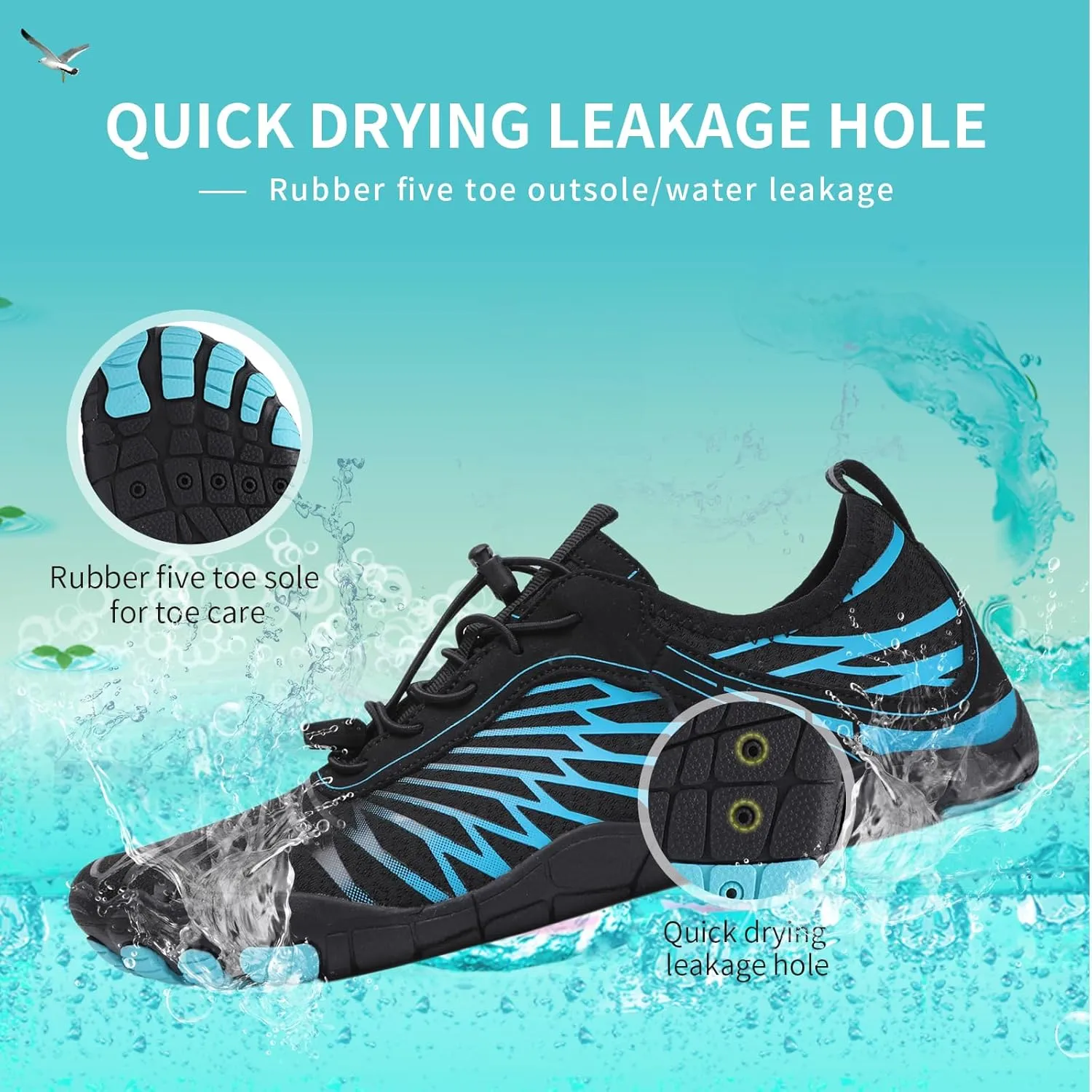Hike Barefoot Shoes for Women Men, New Barefoot Footwear, Non-Slip Water Shoes,Breathable Non-Slip Footwear Wide Toe