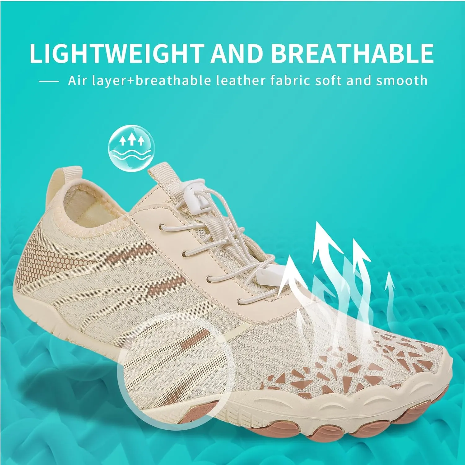 Hike Barefoot Shoes for Women Men, New Barefoot Footwear, Non-Slip Water Shoes,Breathable Non-Slip Footwear Wide Toe