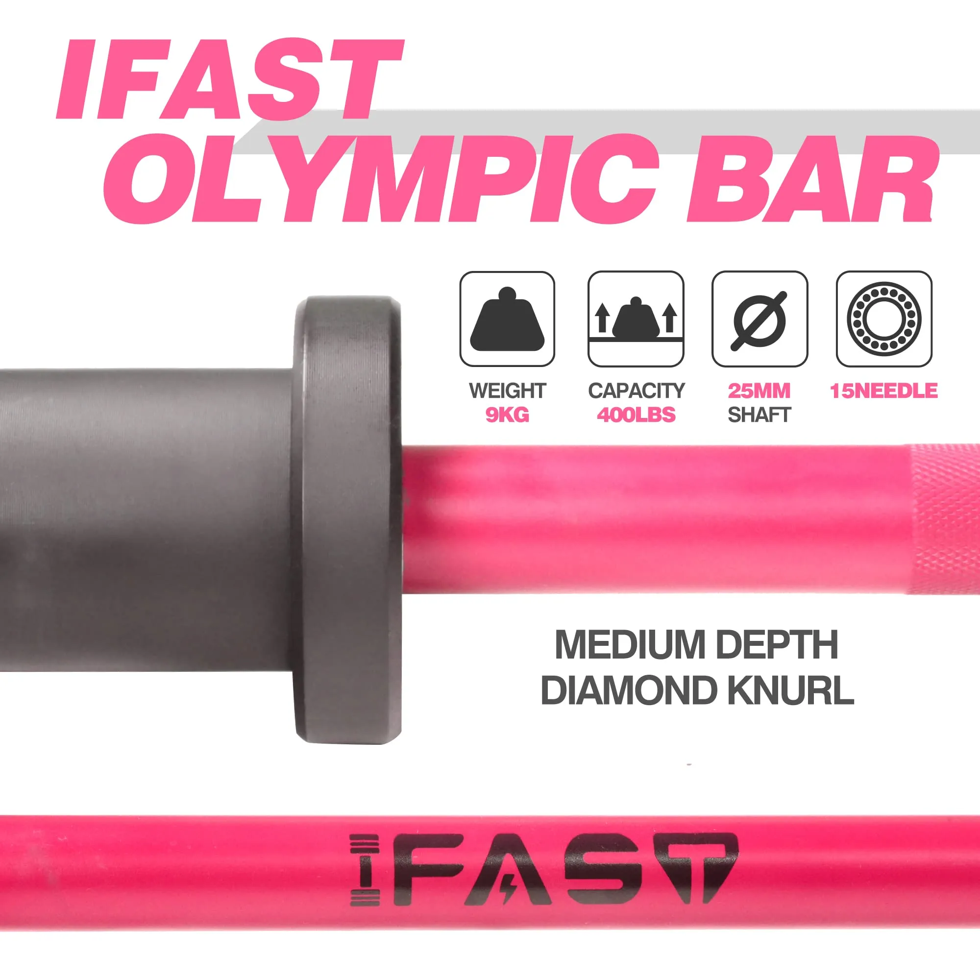 IFAST Adjustable Weight Bench with Barbell