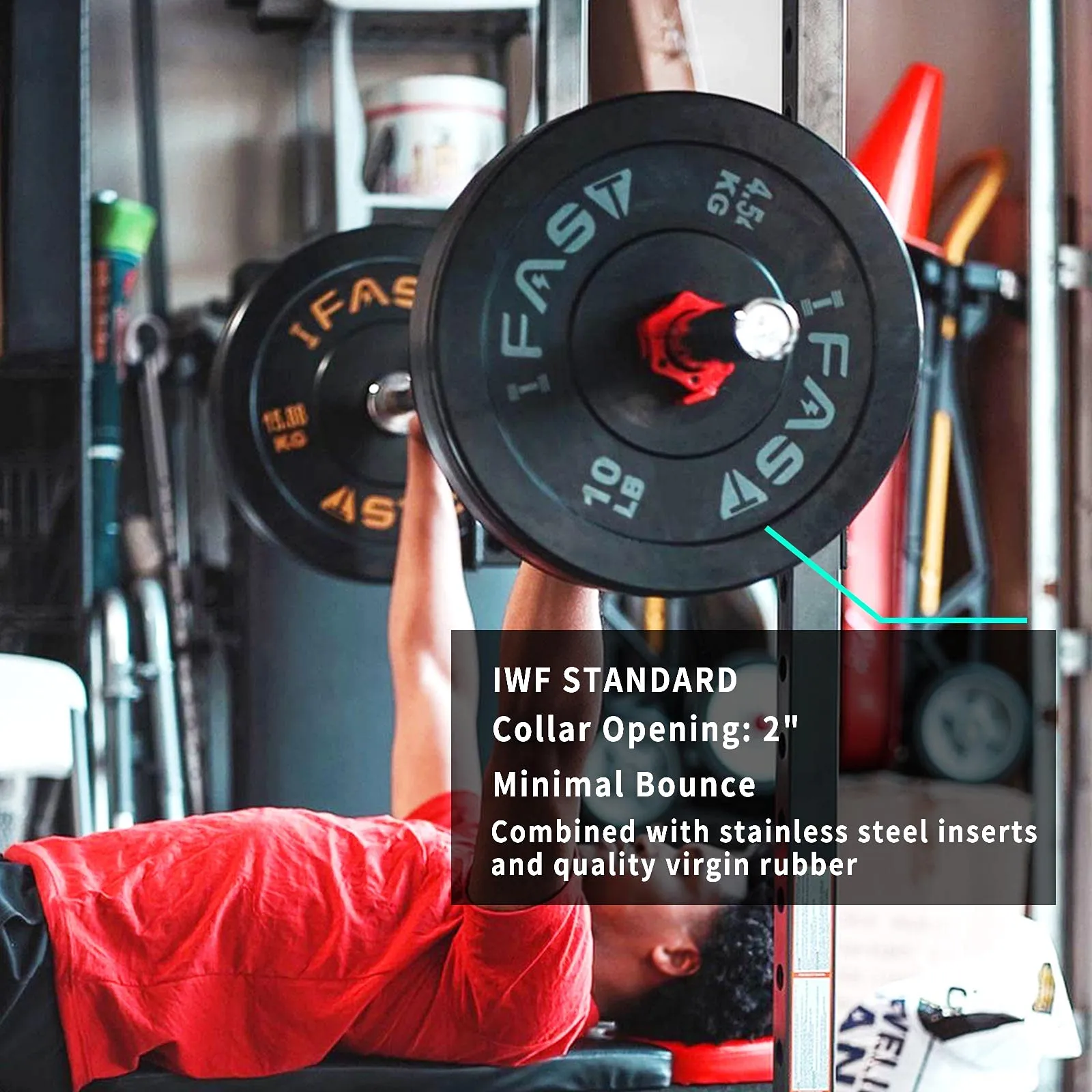 IFAST Adjustable Weight Bench with Barbell