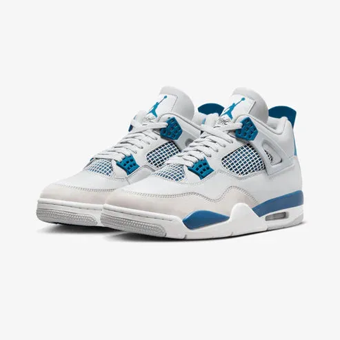 running in a dance studio shoes Air Jordan 4 Retro 'Military Blue'