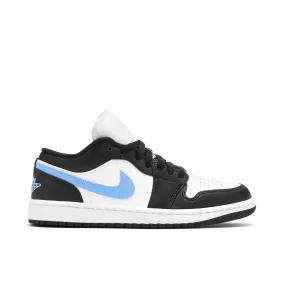 road runner shoes hikers' shoes Jordan 1 Low Black University Blue White (W)