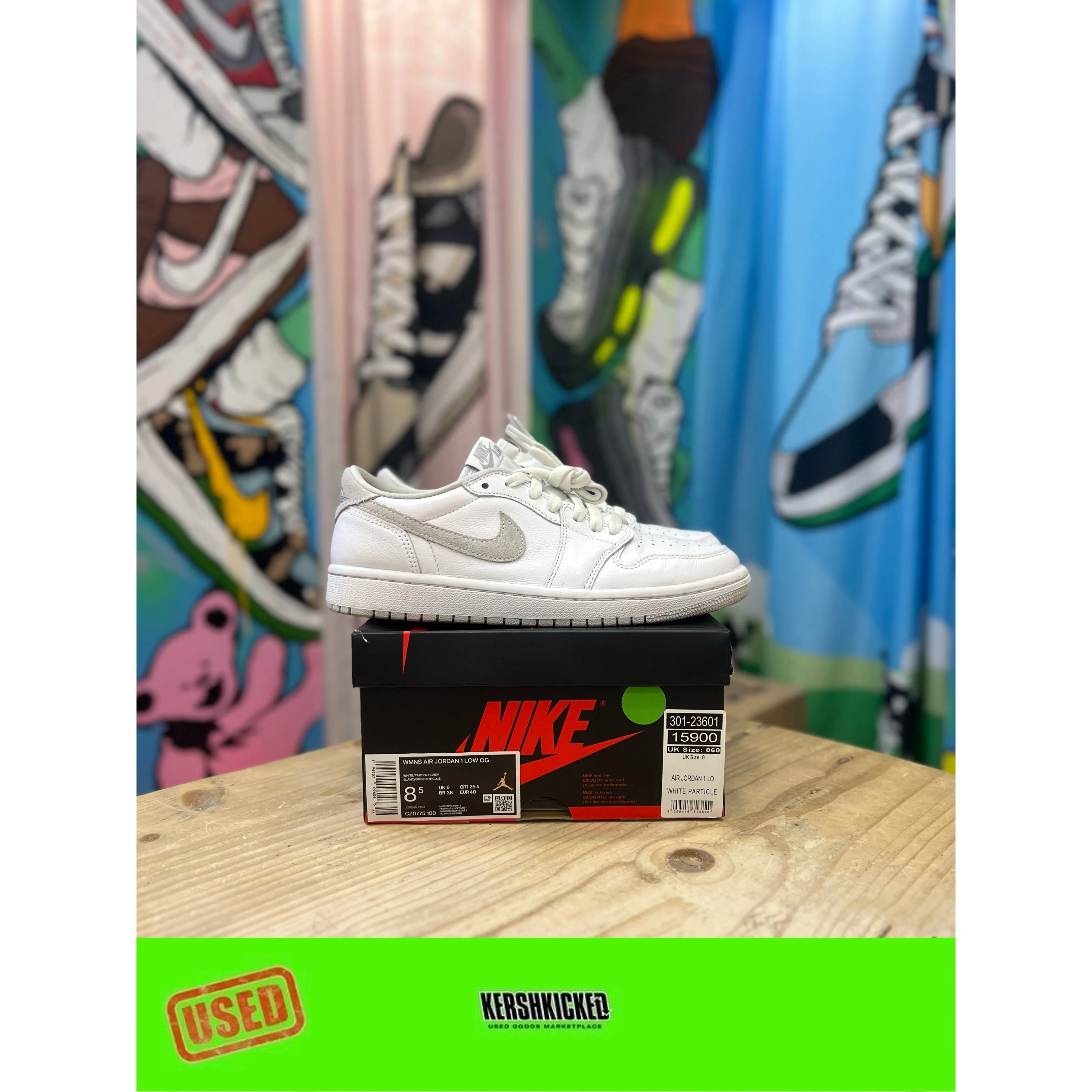 heritage - brand shoes Jordan 1 Low Neutral Grey UK6