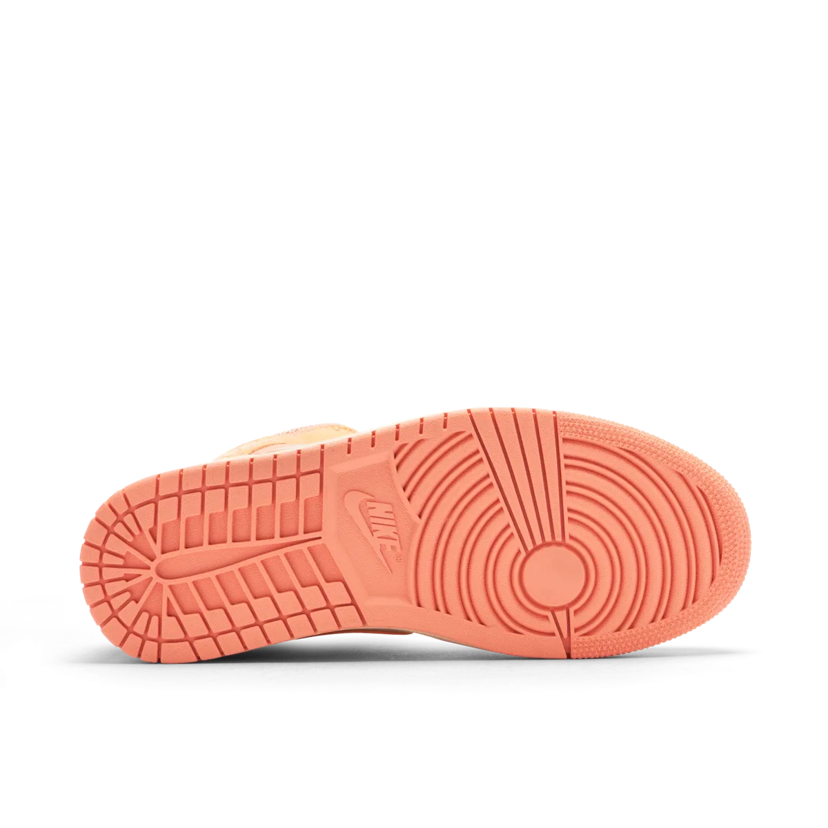 running in well - maintained tracks shoes Jordan 1 Mid Apricot Orange (W)