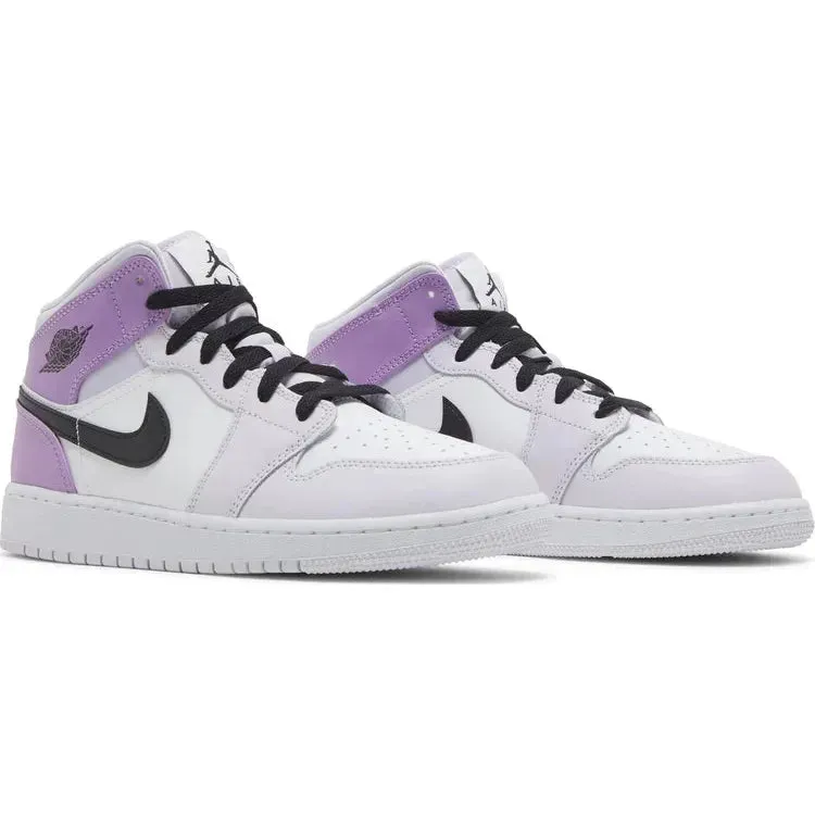 Jordan 1 Mid Barely Grape (GS) solid - color