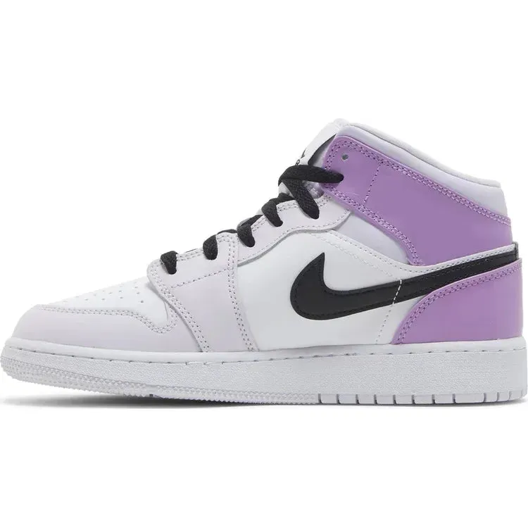 low - top shoes Jordan 1 Mid Barely Grape (GS)