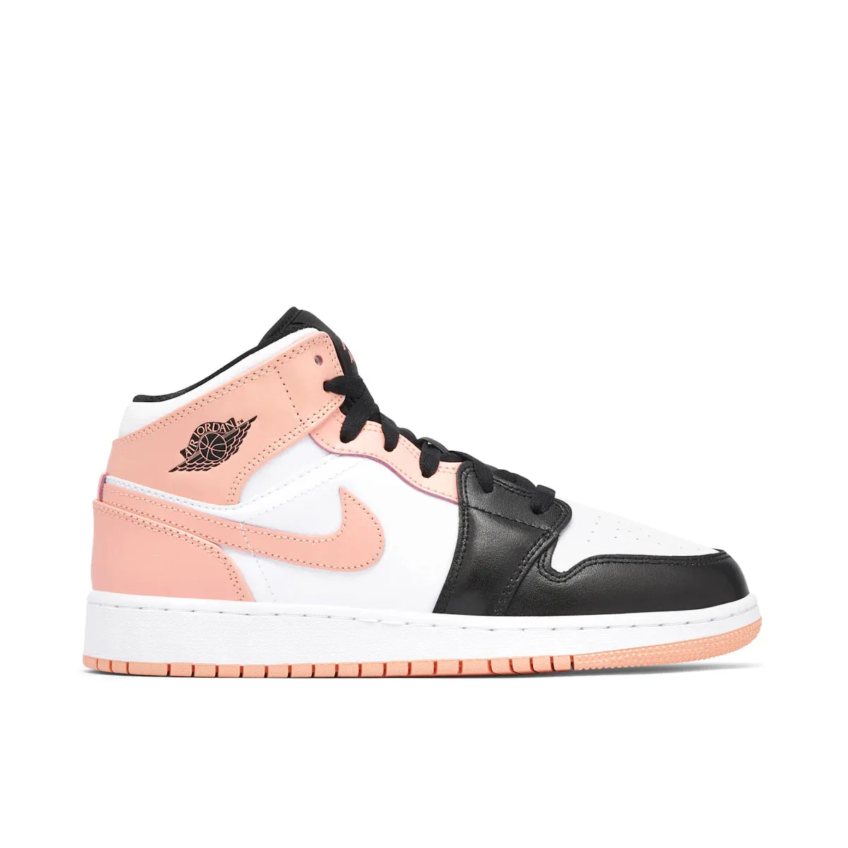Jordan 1 Mid Crimson Tint Toe (GS) coronation - themed running shoes