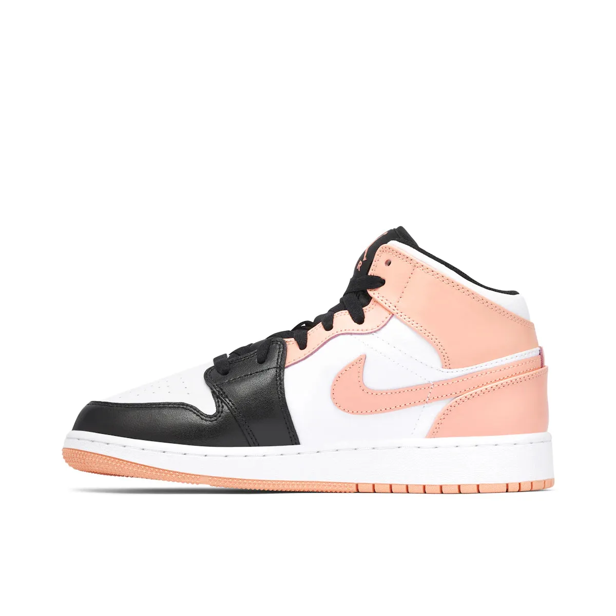 Jordan 1 Mid Crimson Tint Toe (GS) Pilates enthusiasts' shoes collar
