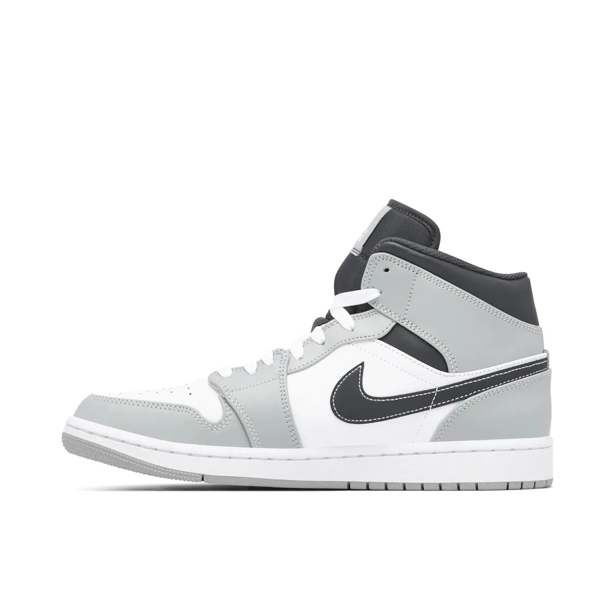 Jordan 1 Mid Light Smoke Grey Anthracite tight - fitting running shoes