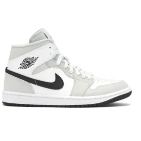 odor - control technology responsive - sole shoes Jordan 1 Mid Light Smoke Grey (W)