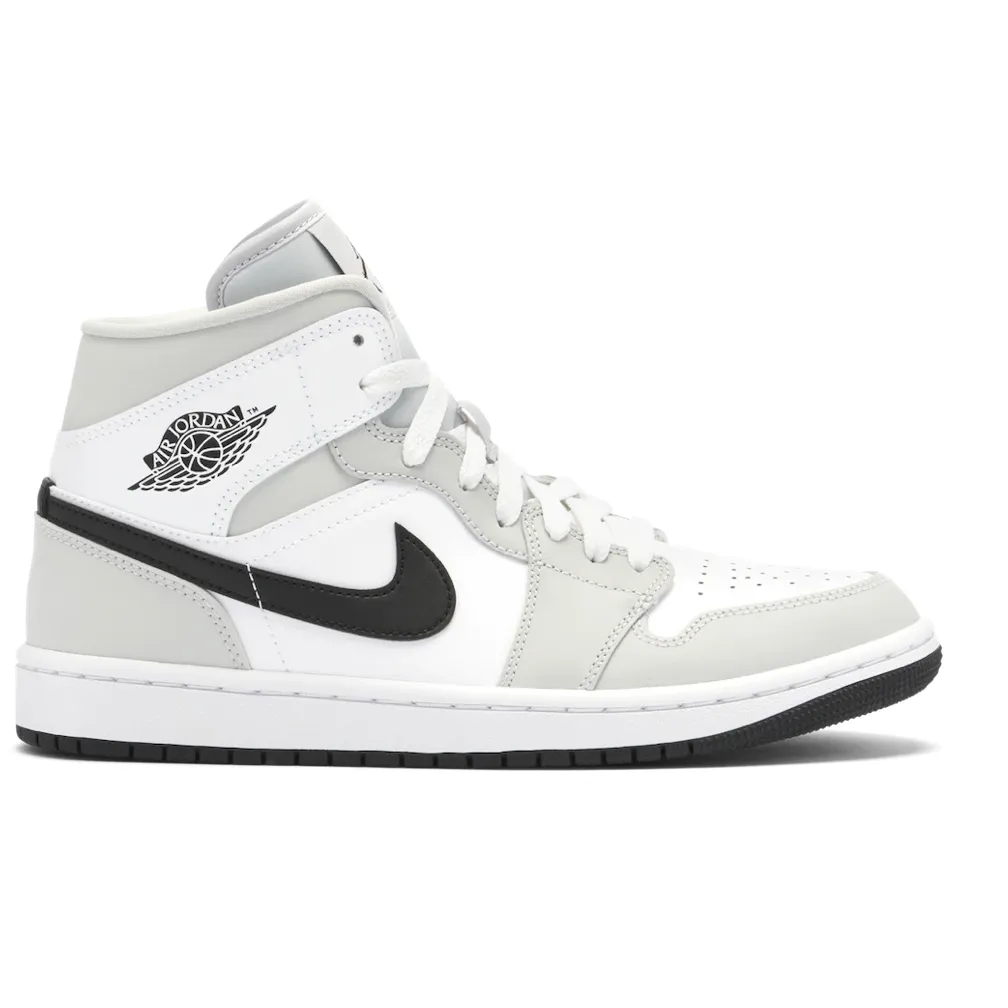 odor - control technology responsive - sole shoes Jordan 1 Mid Light Smoke Grey (W)
