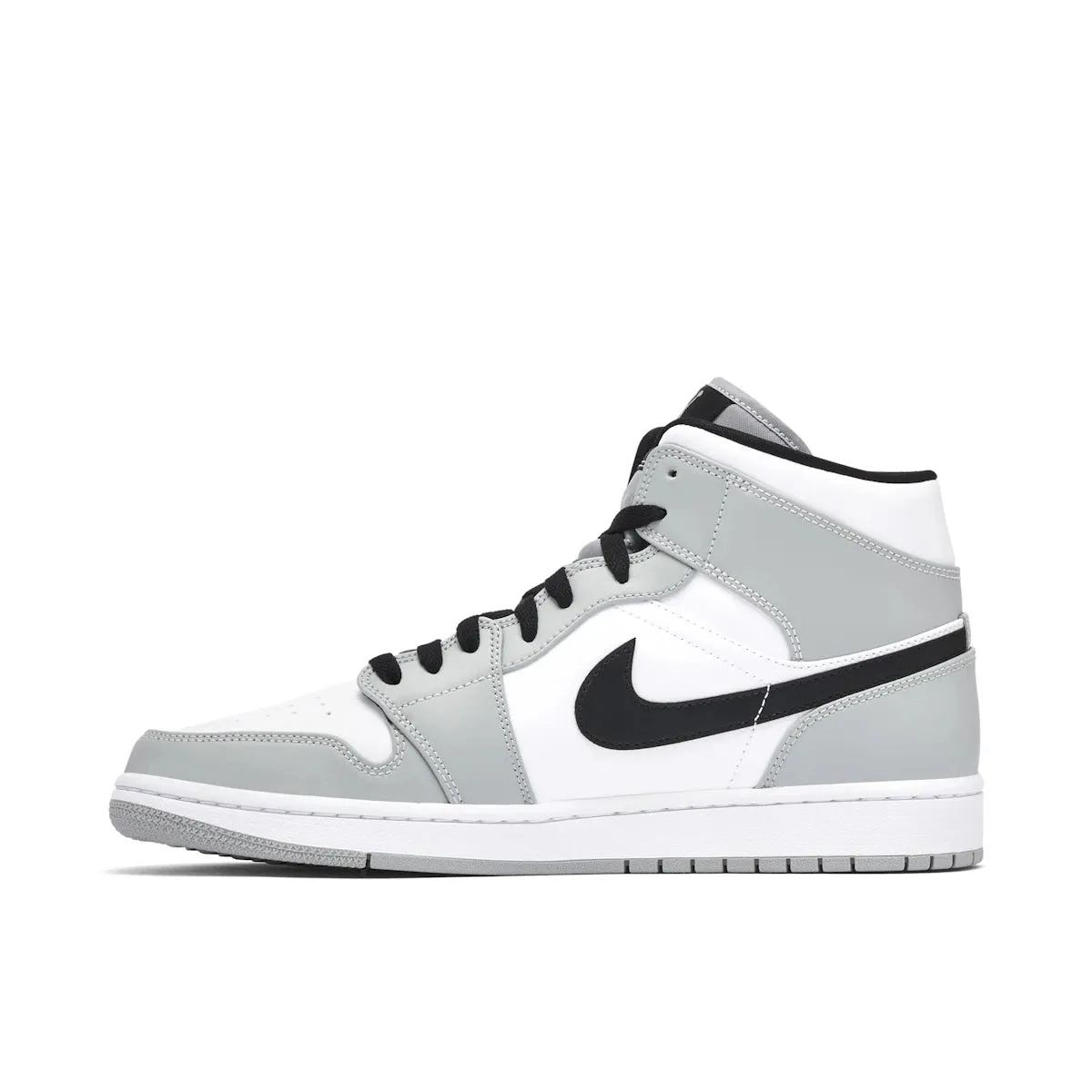 Jordan 1 Mid Light Smoke Grey stripe - pattern shoes weekend runner