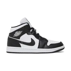 Jordan 1 Mid Split Black White (Women's) fitness - journey Seamless Upper