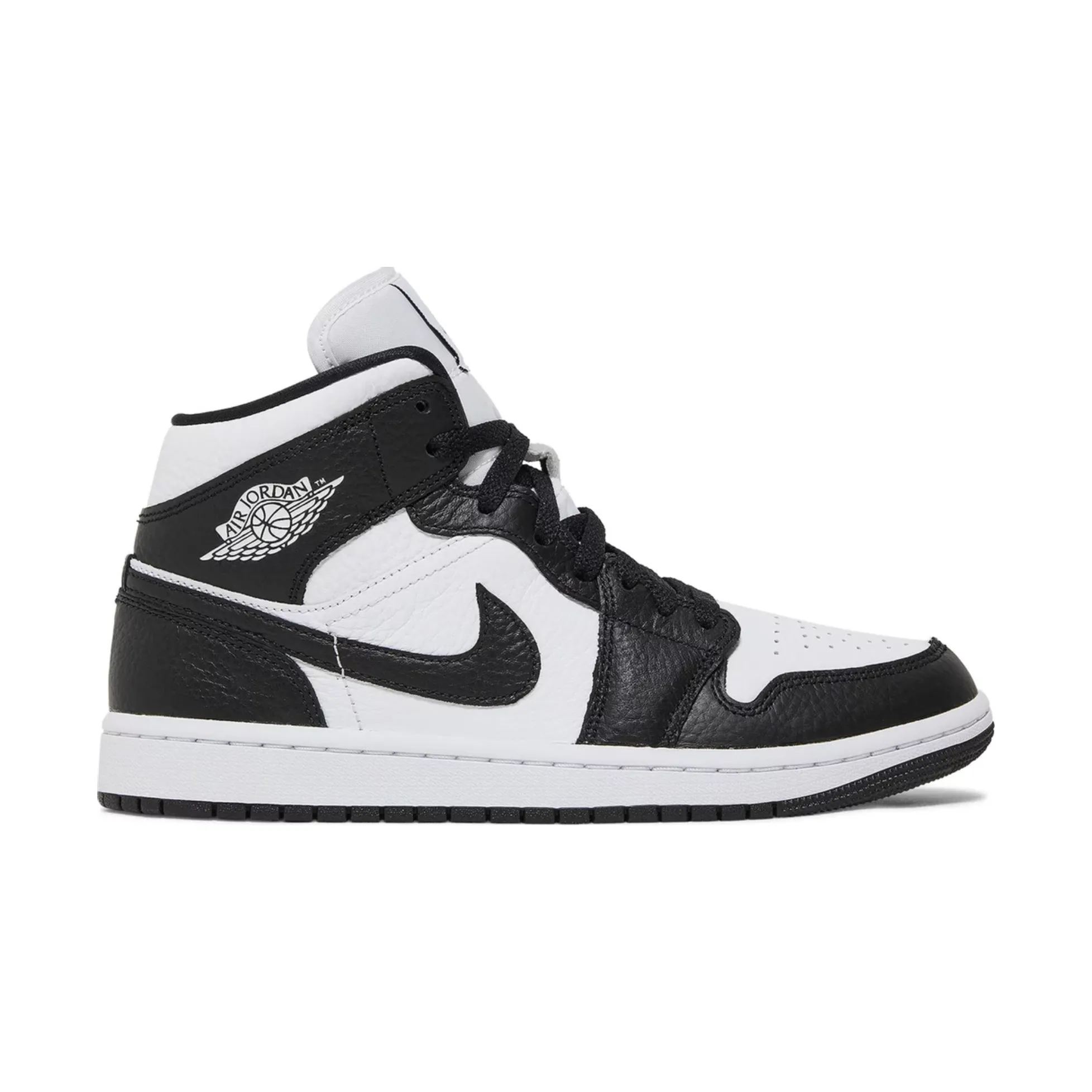 Jordan 1 Mid Split Black White (Women's) fitness - journey Seamless Upper