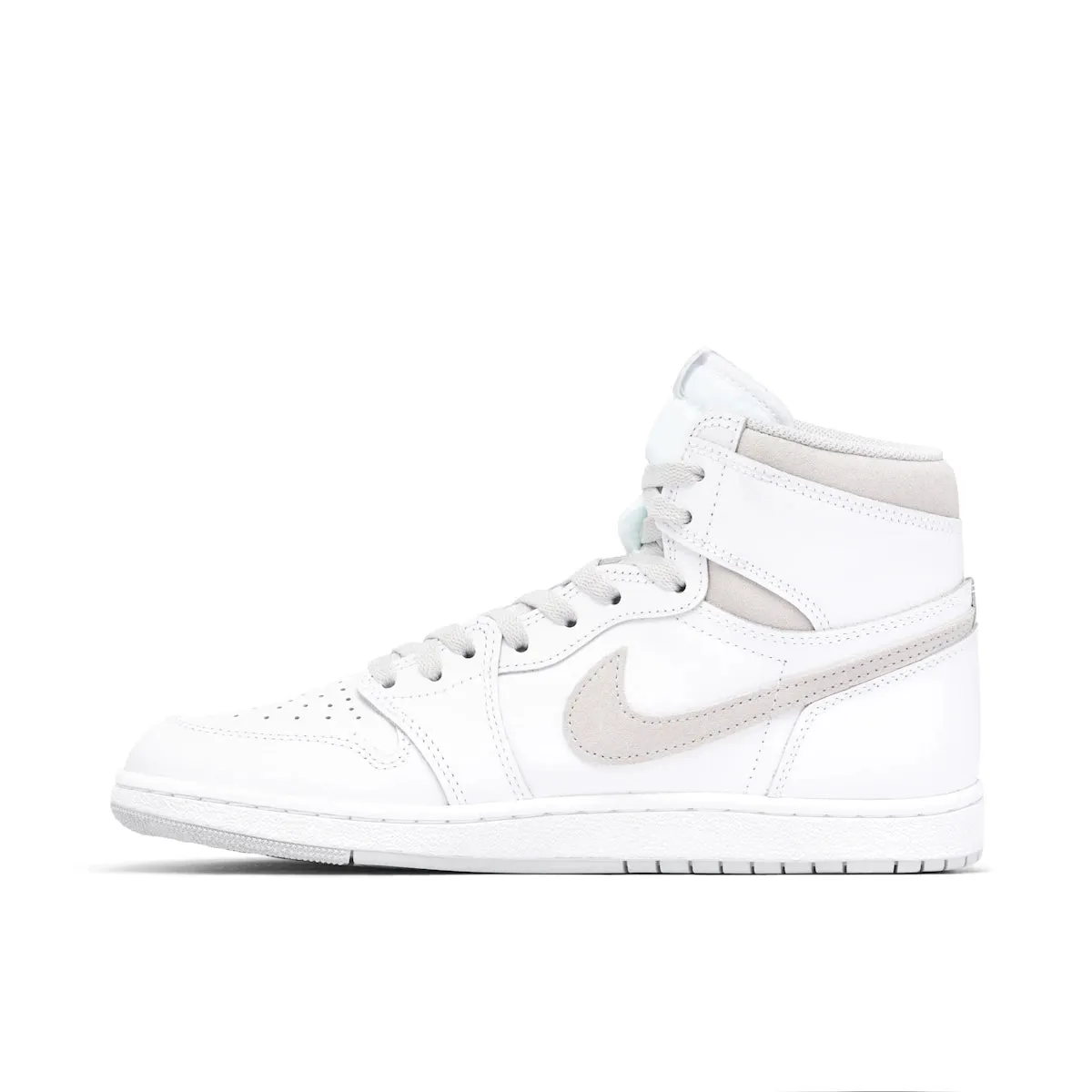 Jordan 1 Retro High 85 Neutral Grey running on road