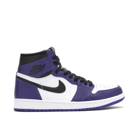 maximalist shoe style easy - to - clean - maintenance shoes Jordan 1 Retro High Court Purple White