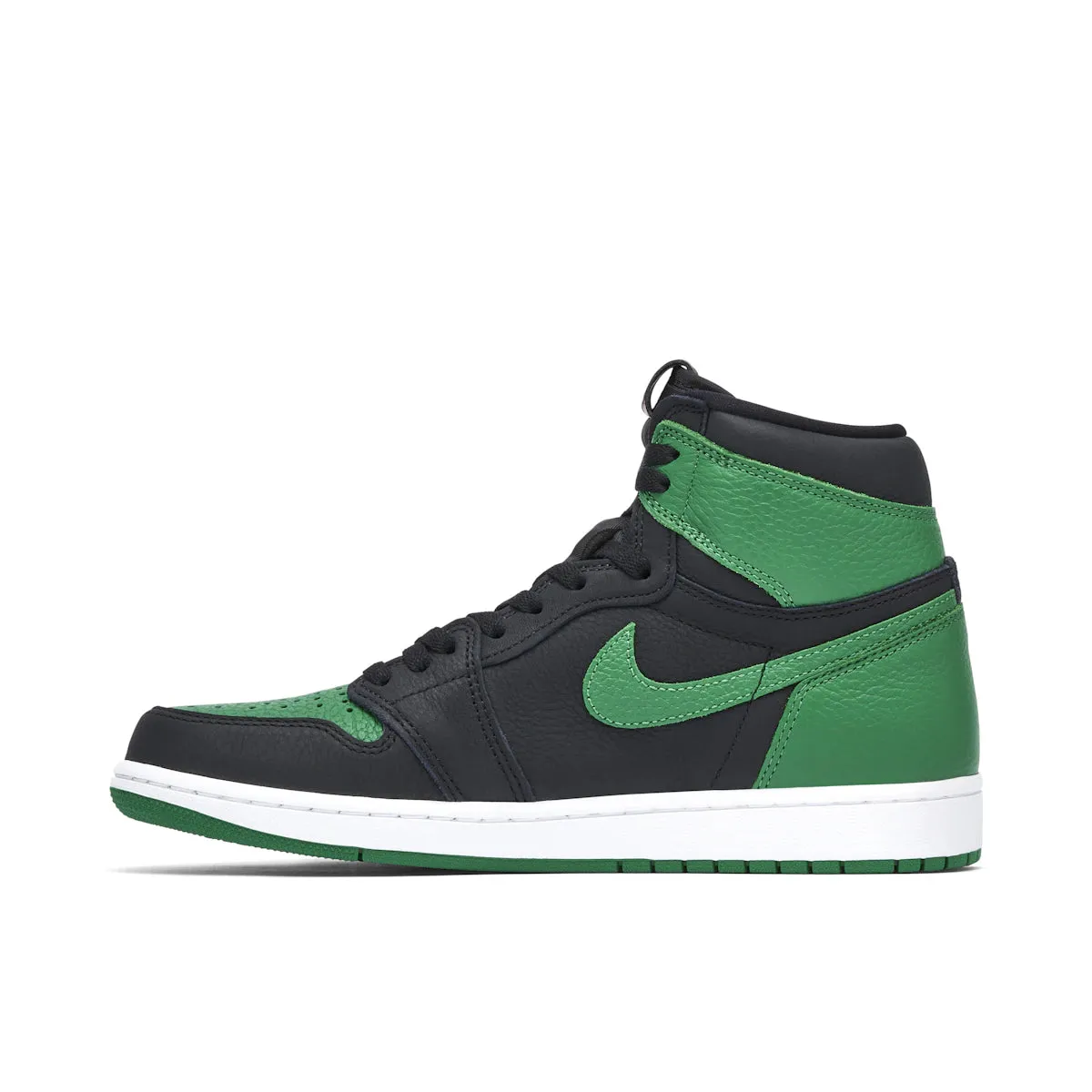 Biodegradable adjustable - lace shoes Jordan 1 Retro High Pine Green Black
