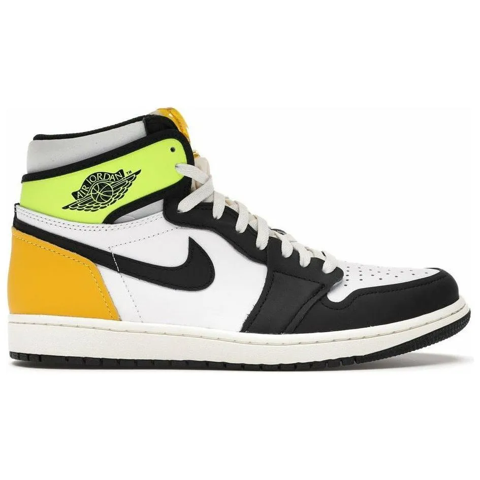 Jordan 1 Retro High White Black Volt University Gold technology - brand shoes