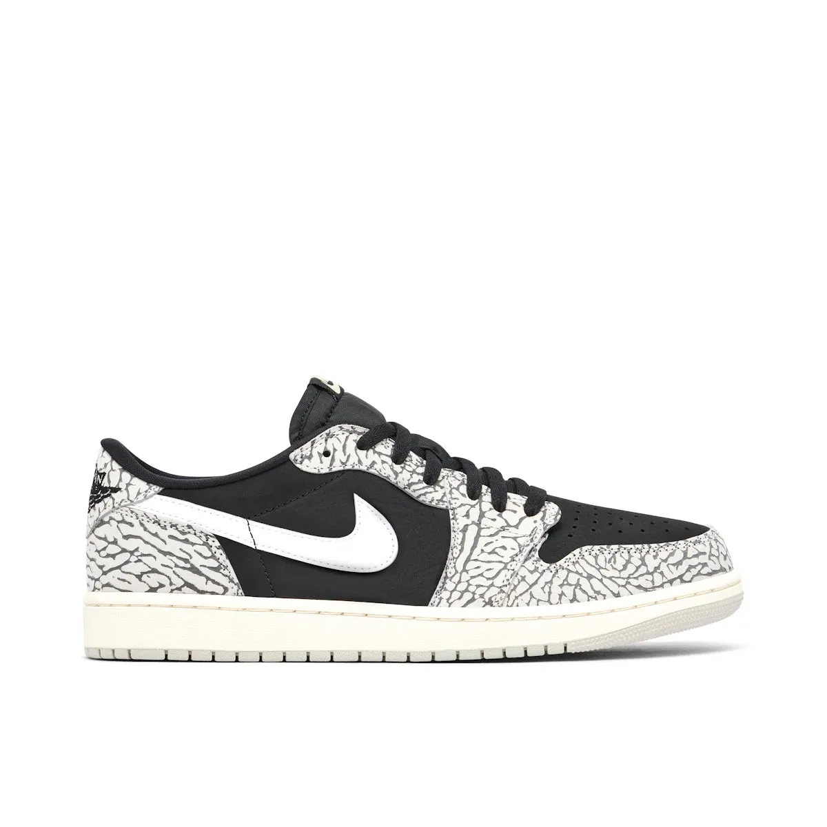 men's athletic shoes cricket - ground running shoes Jordan 1 Retro Low OG Black Cement