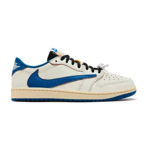 Jordan 1 Retro Low OG SP Fragment x Travis Scott Sail Military Blue SlipOnConvenience Performance shoes