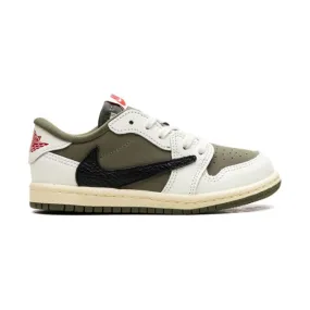 Jordan 1 Retro Low OG SP Travis Scott Medium Olive (PS) multi - colored running shoes Lightweight Running