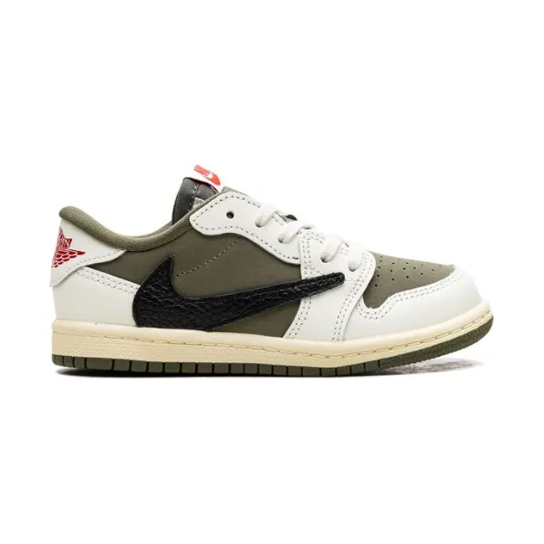 all - season shoes Breathable Design Jordan 1 Retro Low OG SP Travis Scott Medium Olive (PS)