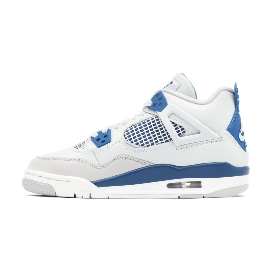 Jordan 4 Retro Military Blue (2024) narrow - base shoes grooved - sole shoes