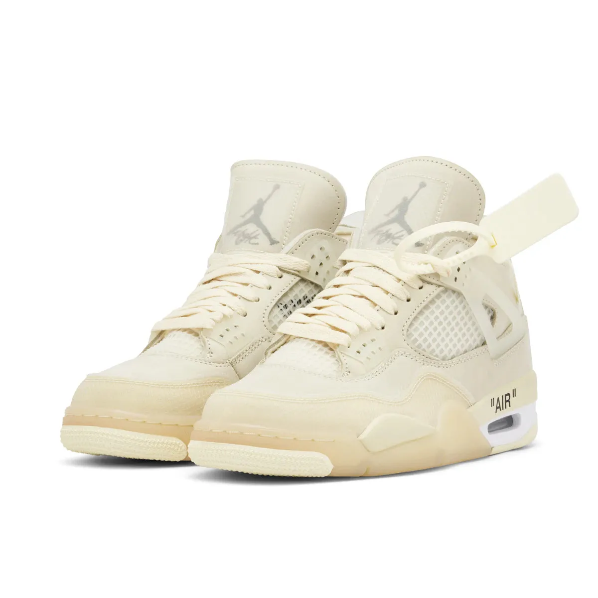 banked track running option Jordan 4 Retro Off-White Sail (W)