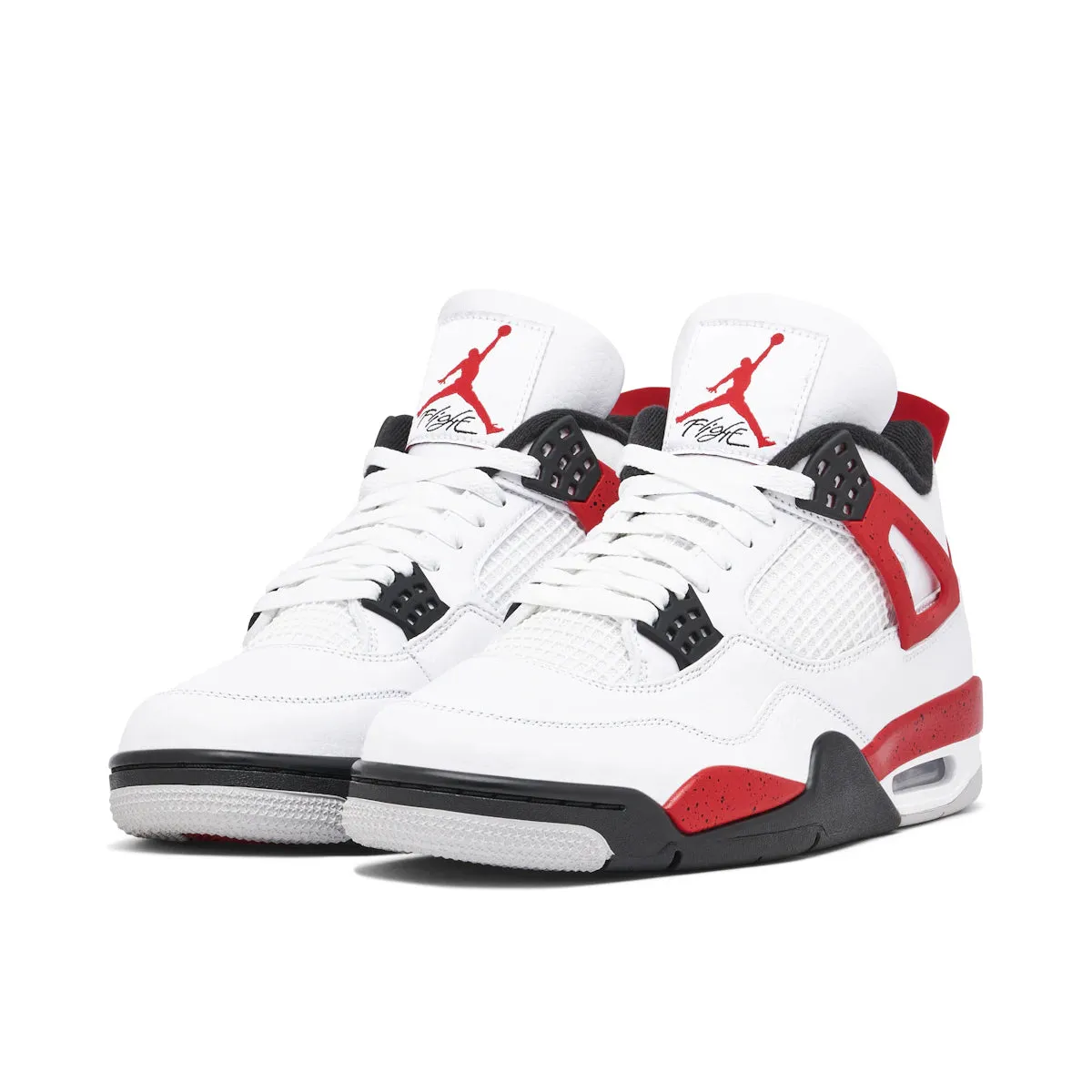 Jordan 4 Retro Red Cement running in city running with knee braces