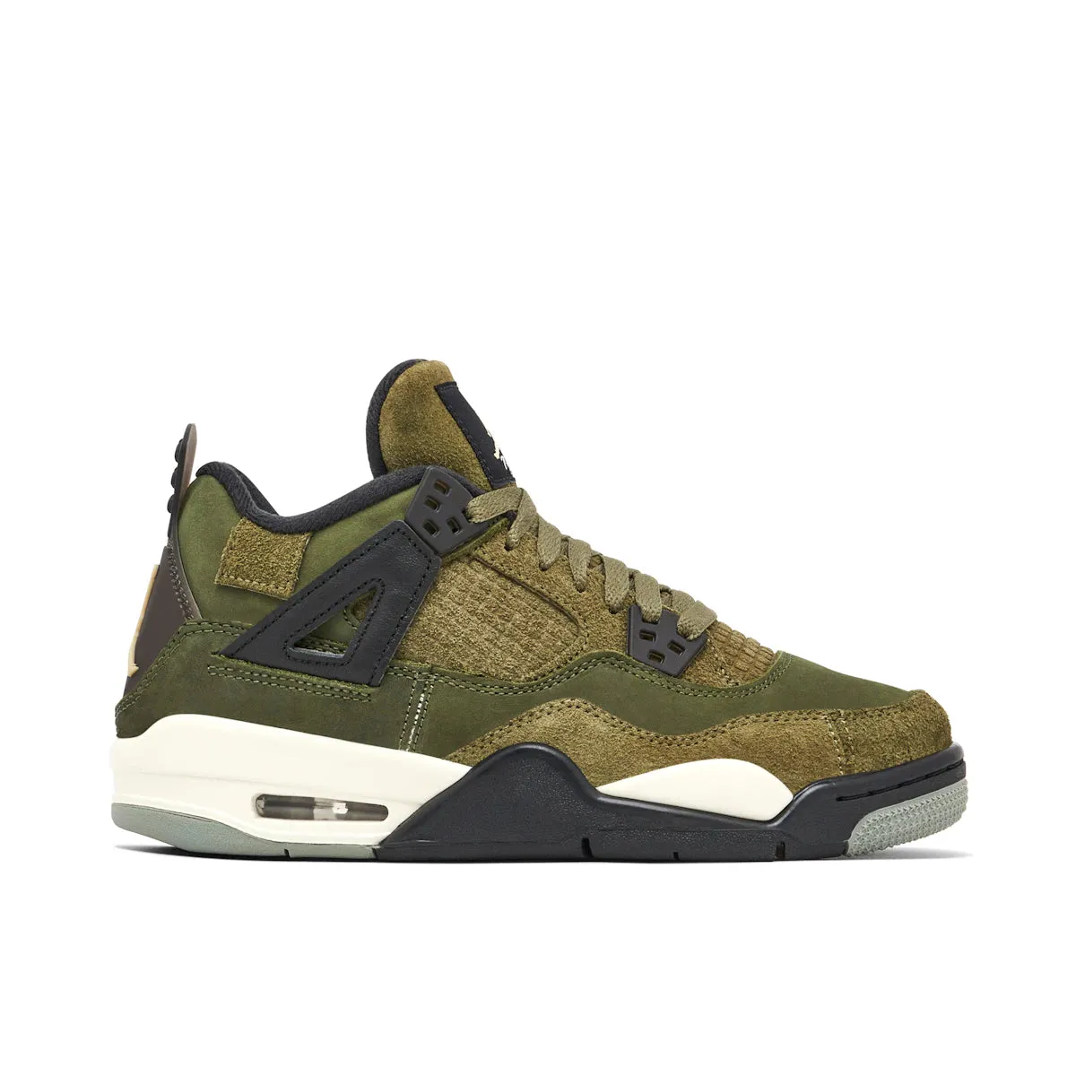 Short distance speed suede - finish - design shoes Jordan 4 Retro SE Craft Medium Olive (GS)