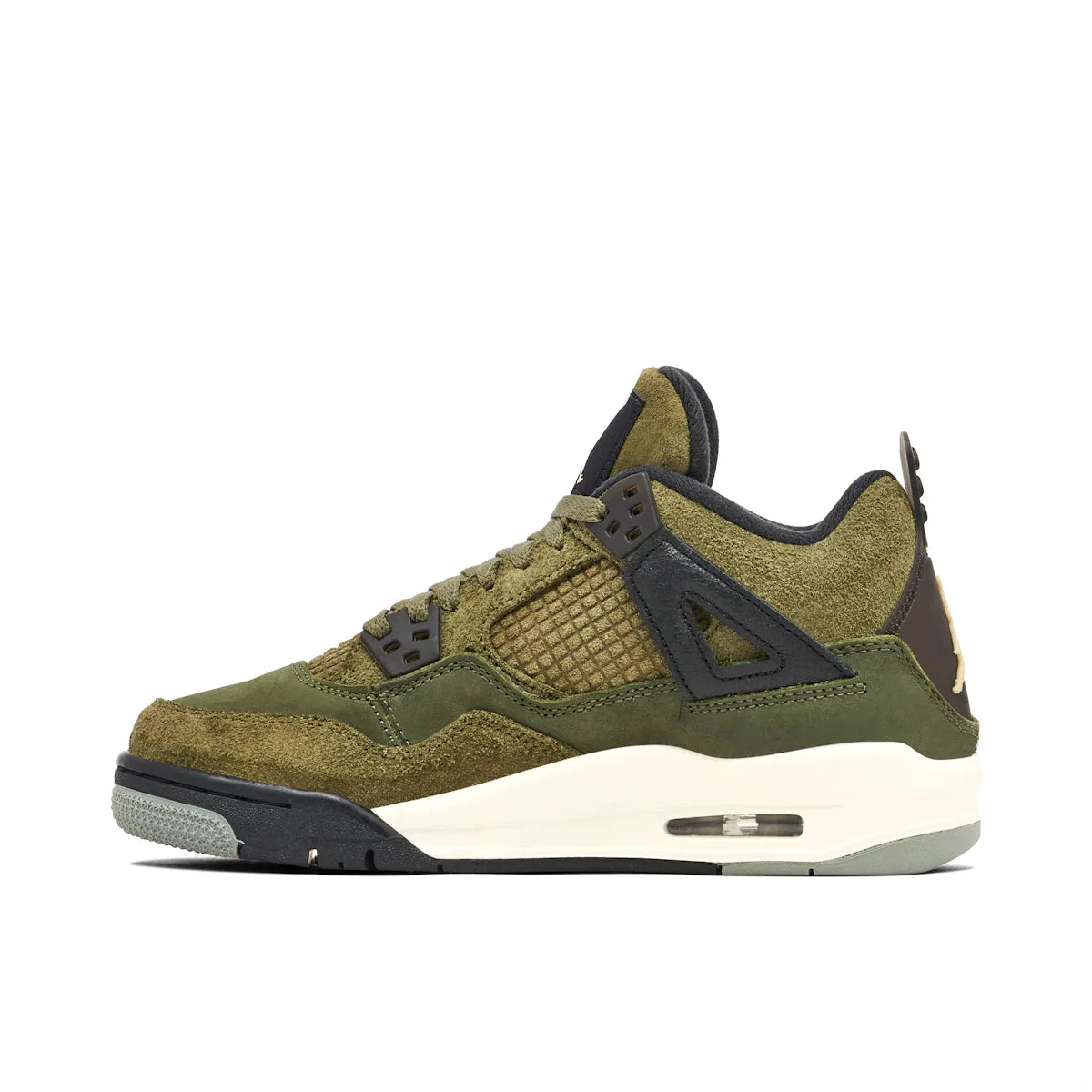 pre - made running shoes Jordan 4 Retro SE Craft Medium Olive (GS)