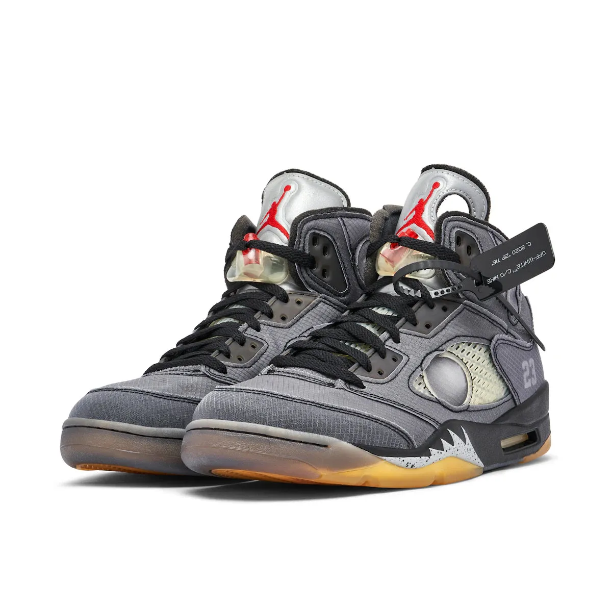 foggy - day shoes Jordan 5 Retro Off White Black
