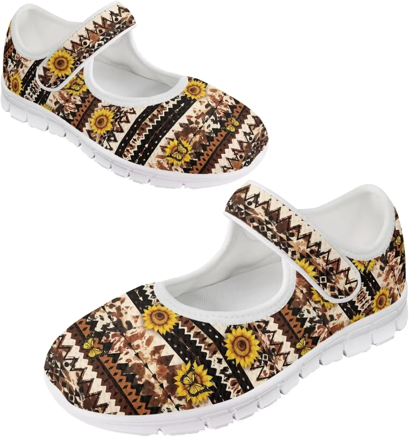 JoyLamoria Womens Comfort Flats Cute Mary Jane Shoes Colorful Dachshund Printed Walking Shoes Ultra Light Wide Fashion Sneakers