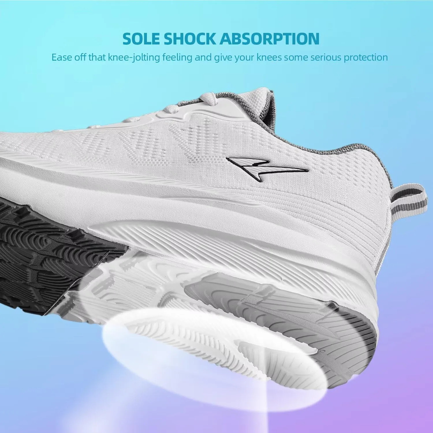 KDN Men's Wide Toe Box Shoes Cushioned Road Running Shoes Non Slip Mens Walking Sneakers for Wide Feet Comfortable Athletic Gym Workout Shoes Wide Width