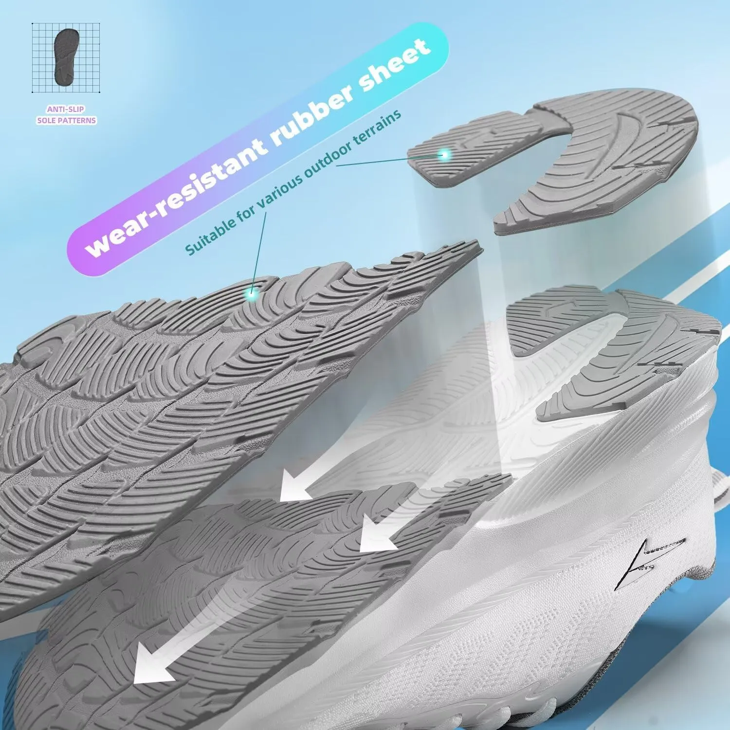KDN Men's Wide Toe Box Shoes Cushioned Road Running Shoes Non Slip Mens Walking Sneakers for Wide Feet Comfortable Athletic Gym Workout Shoes Wide Width