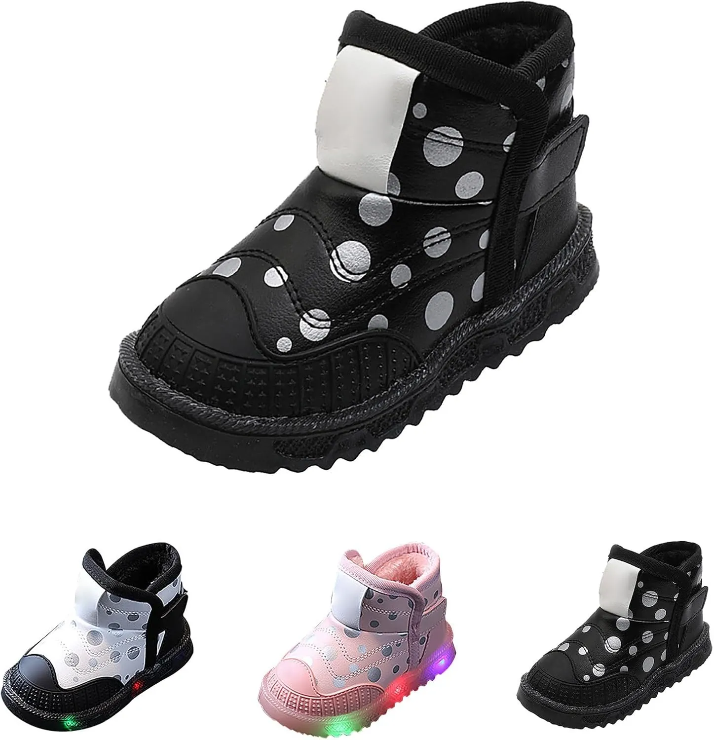 Kids LED Light Up Shoes Baby Girls Boys Breathable Flashing Slip-On Sneakers Shiny Luminous Trainers for Toddler Gifts