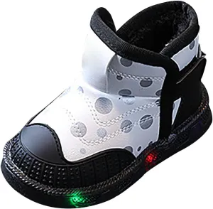 Kids LED Light Up Shoes Baby Girls Boys Breathable Flashing Slip-On Sneakers Shiny Luminous Trainers for Toddler Gifts
