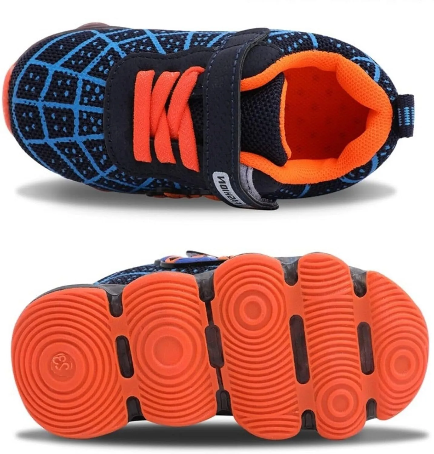 Kids Light Up Shoes Toddler Boys Girls LED Luminous Running Trainers Cartoon Mesh Breathable Sports and Walking Sneaker