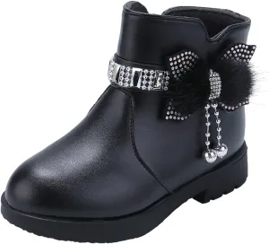 Kids Little Big Girls Boots Lace-Up/Zipper Outdoor Ankle Shoes Ankle Boots Toddler Winter boots Size 2 3 4 5 6 7 8
