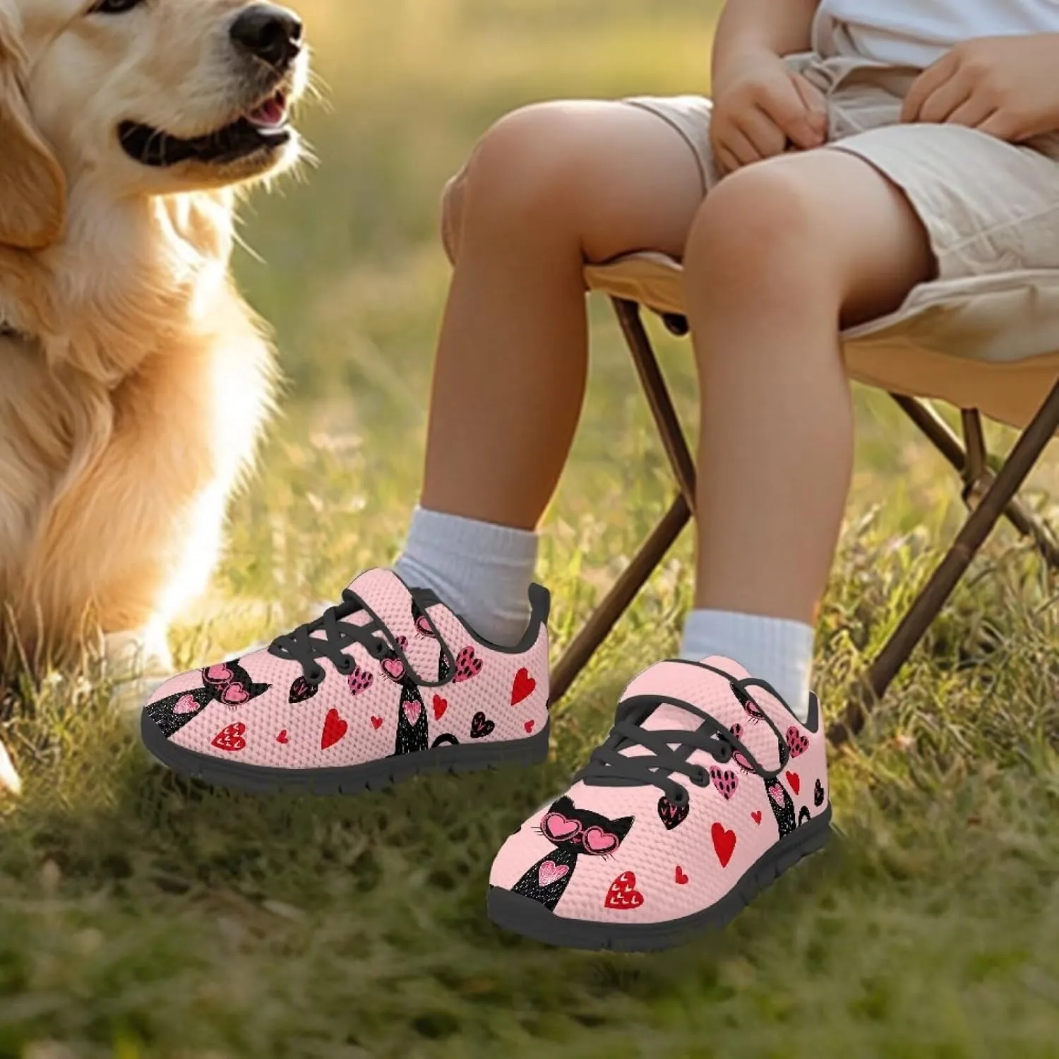 Kids Unisex Tennis Running Shoes Breathable Soft Walking Sneakers for Boys Girls Elastic Cushioned Travel Shoe for Kids Size 11-15 Black Sole